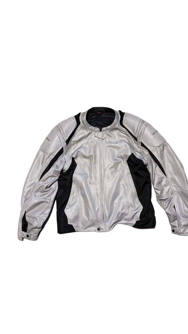 FirstGear Men's Motorcycle Jacket Size XL Gray Black Mesh